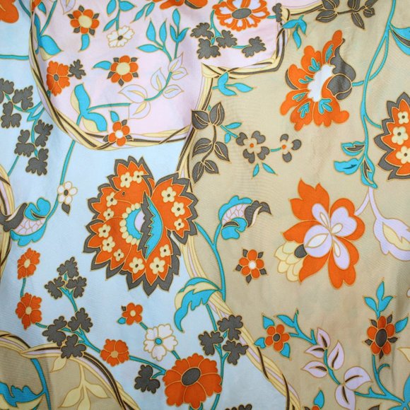 Etcetera 100% Silk Floral Skirt Asymmetrical Hem - Picture 7 of 12